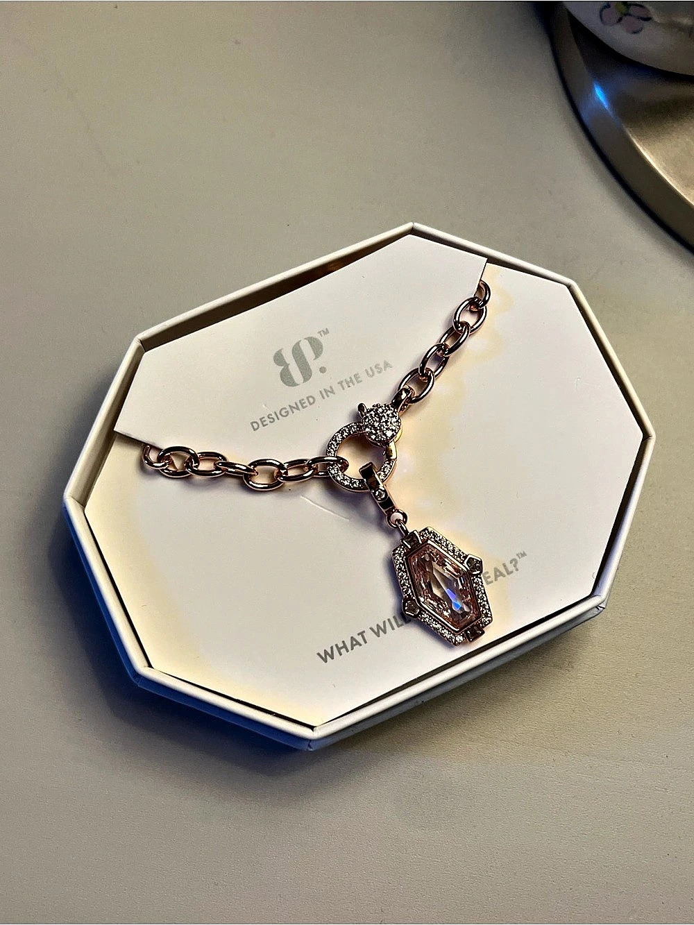 Bomb Party Rose Gold Necklace NWT